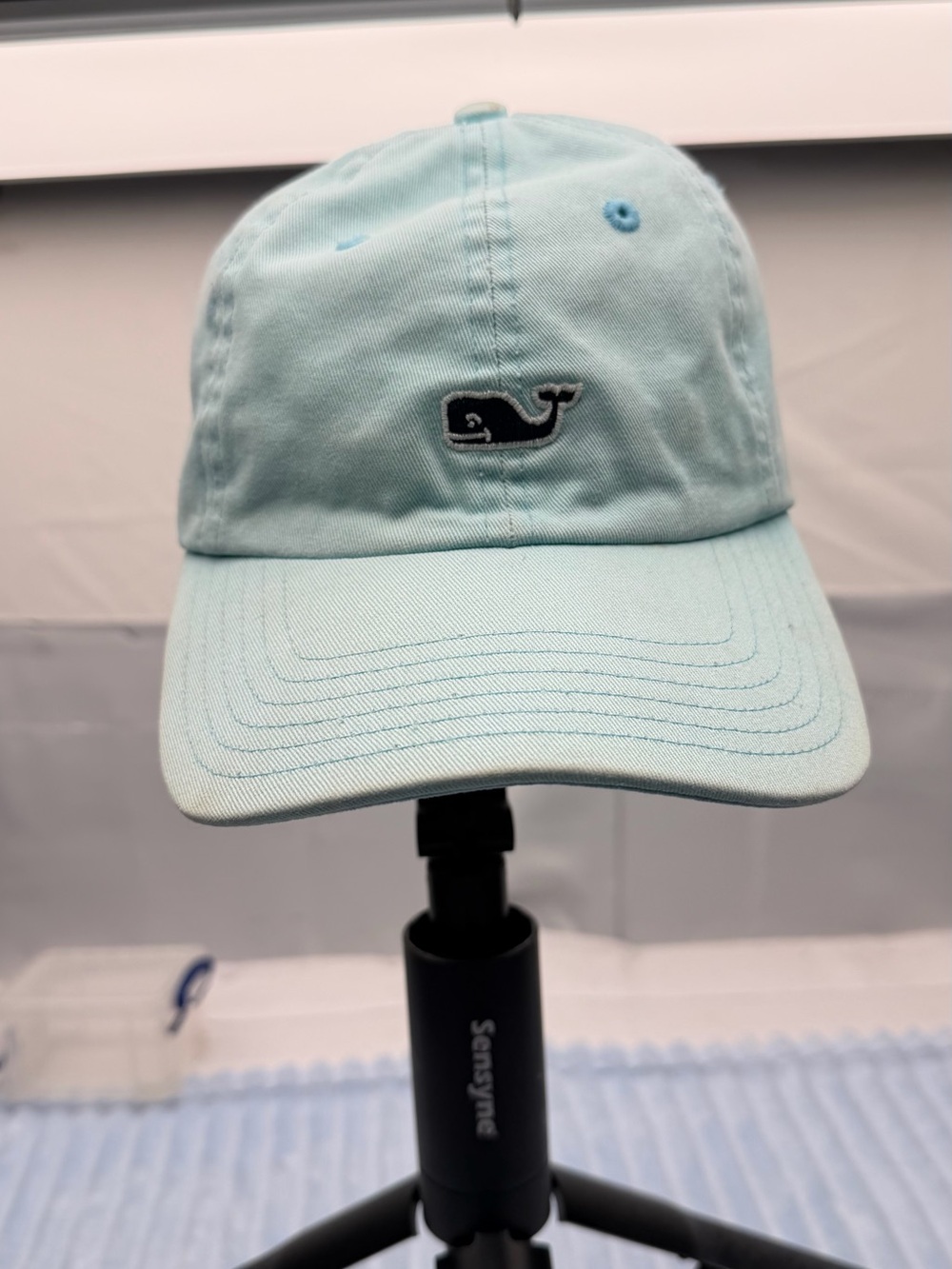 Vineyard Vines Pale Aqua Whale Embroidered Baseball Cap